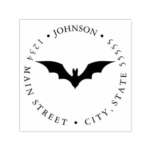 Einfache Rückgabe der Black Bat Silhouette Permastempel
