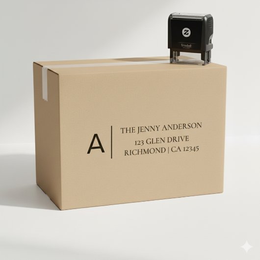 Einfache Rückgabe für Monogram mit eigener Marke Permastempel