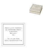 Einfache Rückgabebezeichnung und Adressplatz Gummistempel (Stempel)