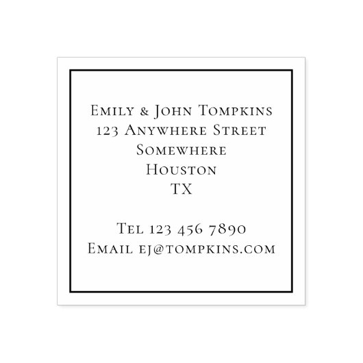 Einfache Rückgabebezeichnung und Adressplatz Gummistempel (Prägung)