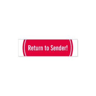 Einfache "Rückkehr zum Absender!" GummiBriefmarke Permastempel