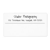 Einfache Rücksendeadresse (Vorne)