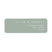 Einfache Rücksendeadresse der Grünen Hochzeit (Vorne)