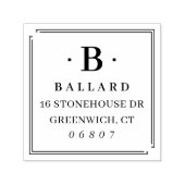 Einfache Rücksendeadresse des Classic Square Permastempel (Design)