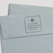 Einfache Rücksendeadresse des Classic Square Permastempel