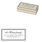 Einfache Rücksendeadresse eleganter Familienname Gummistempel (Stempel)