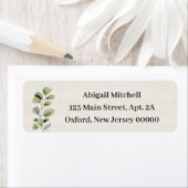 Einfache Rücksendeadresse für die Eukalyptus-Zweig (Insitu)