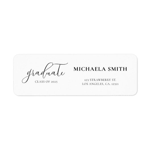 Einfache Rücksendeadresse für elegante Script-Absc (Vorne)