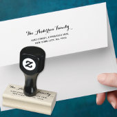 Einfache Rücksendeadresse für Elegante Skriptfamil Gummistempel