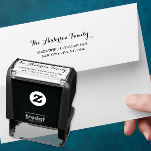 Einfache Rücksendeadresse für Elegante Skriptfamil Permastempel