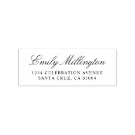 Einfache Rücksendeadresse für Elegantennamen Skrip Gummistempel