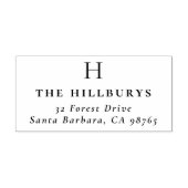 Einfache Rücksendeadresse für klassische Monogramm Gummistempel (Prägung)