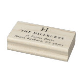 Einfache Rücksendeadresse für klassische Monogramm Gummistempel (Stempel)