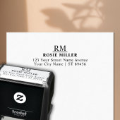 Einfache Rücksendeadresse für klassische Monogramm Permastempel