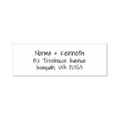 Einfache Rücksendeadresse für Lässige Handschrifte Permastempel (Design)