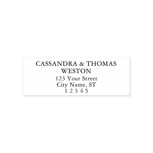 Einfache Rücksendeadresse für Minimalistische Paar Permastempel (Design)