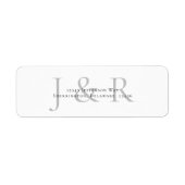 Einfache Rücksendeadresse für Monogramm (Vorne)