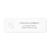 Einfache Rücksendeadresse für Monogramm (Vorne)