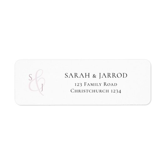 Einfache Rücksendeadresse für Monogramm (Vorne)