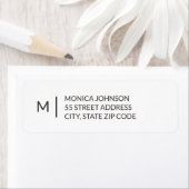 Einfache Rücksendeadresse für Monogramm (Insitu)