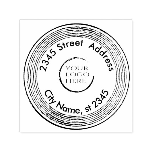 Einfache Rücksendeadresse für schlichte Logos Permastempel (Design)