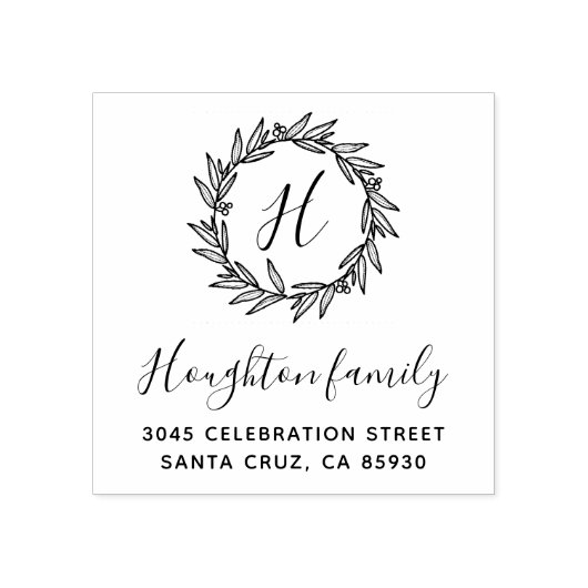 Einfache Rücksendeadresse für Schreibschrift Gummistempel (Prägung)