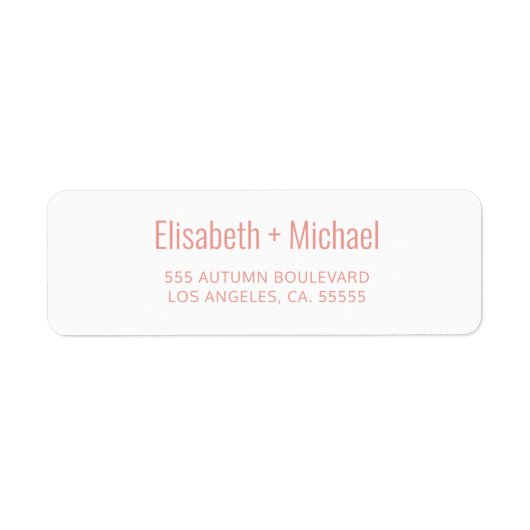 Einfache Rücksendeadresse für staubige Orangenskri (Vorne)