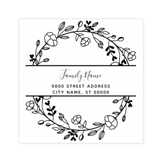 Einfache Rücksendeadresse Gummi Briefmarke Gummistempel (Prägung)