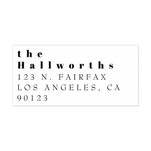 Einfache Rücksendeadresse Gummi Briefmarke Permastempel (Design)