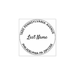 Einfache Rücksendeadresse Gummistempel