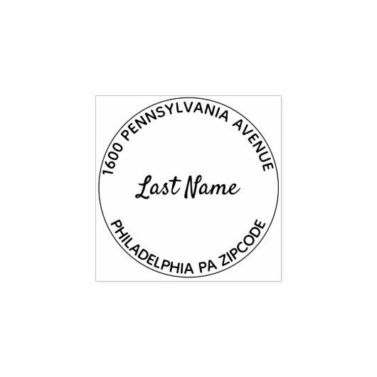 Einfache Rücksendeadresse Gummistempel (Prägung)