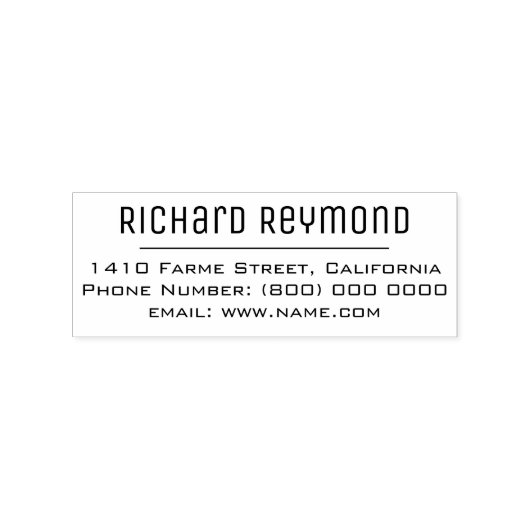 Einfache Rücksendeadresse Gummistempel (Prägung)