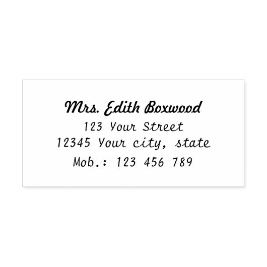 Einfache Rücksendeadresse Gummistempel (Prägung)