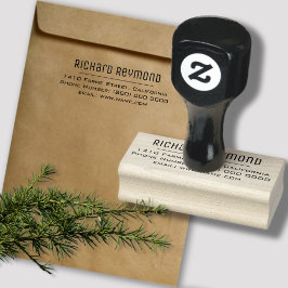 Einfache Rücksendeadresse Gummistempel