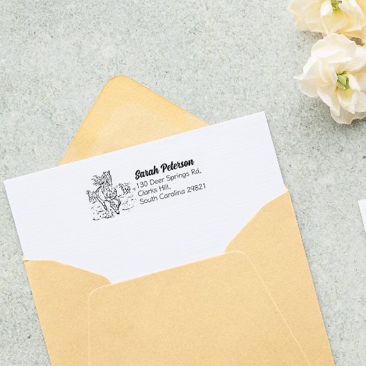 Einfache Rücksendeadresse Gummistempel