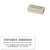 Einfache Rücksendeadresse Minimalistischer Individ Gummistempel (Stempel)