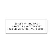 Einfache Rücksendeadresse mit drei Linien, selbstf Permastempel (Design)