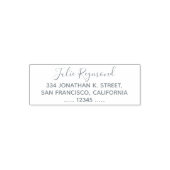 einfache Rücksendeadresse mit elegantem, kurvigem  Permastempel (Design)