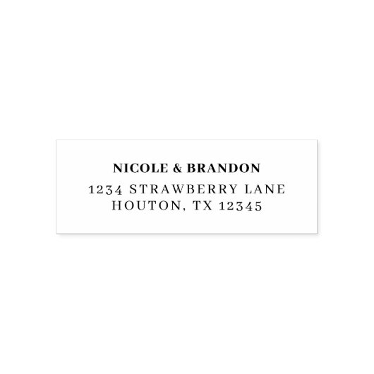 Einfache Rücksendeadresse Permastempel (Design)