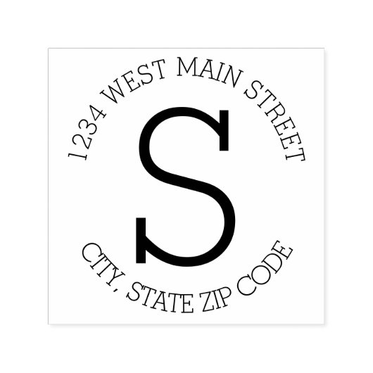 Einfache Rücksendeadresse Permastempel (Design)