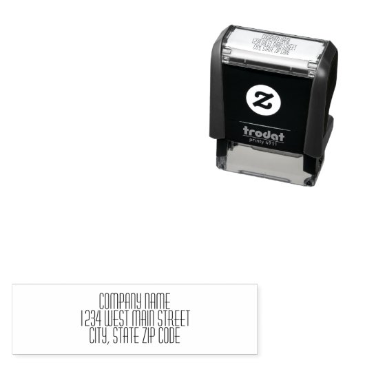 Einfache Rücksendeadresse Permastempel (Beispiel)