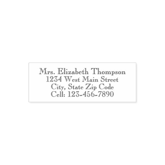 Einfache Rücksendeadresse Permastempel (Design)