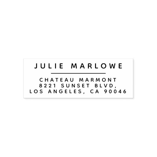 Einfache Rücksendeadresse Permastempel (Design)