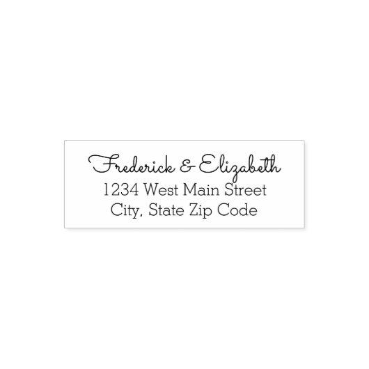 Einfache Rücksendeadresse Permastempel (Design)