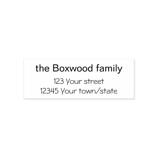 Einfache Rücksendeadresse Permastempel (Design)