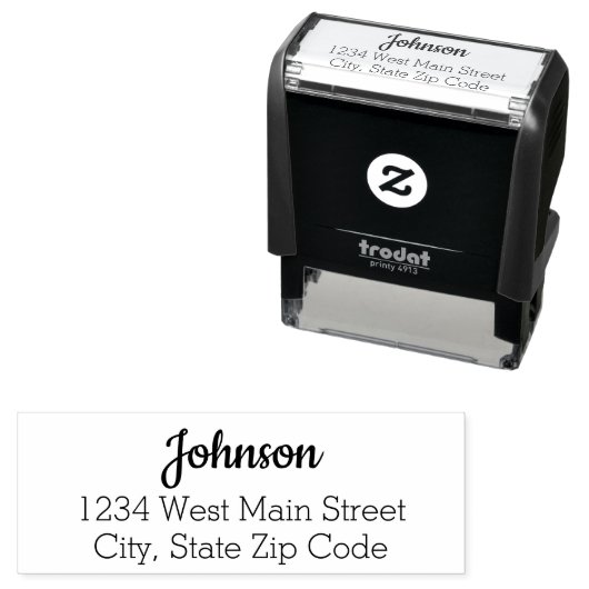 Einfache Rücksendeadresse Permastempel (Beispiel)