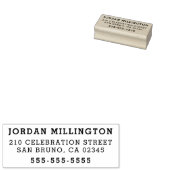 Einfache Rücksendeadresse Selbstfarbige Briefmarke Gummistempel (Stempel)