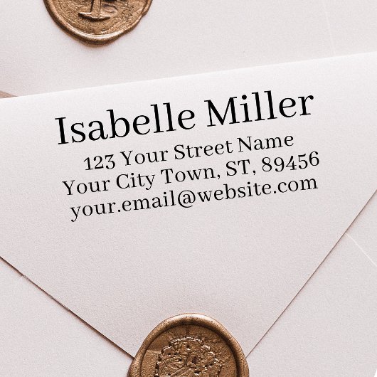 Einfache Rücksendeadresse Selbstfarbige Briefmarke Permastempel