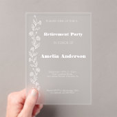 Einfache Ruhestandsdoodle daisy weiß Acryleinladungen (Insitu (Handheld))