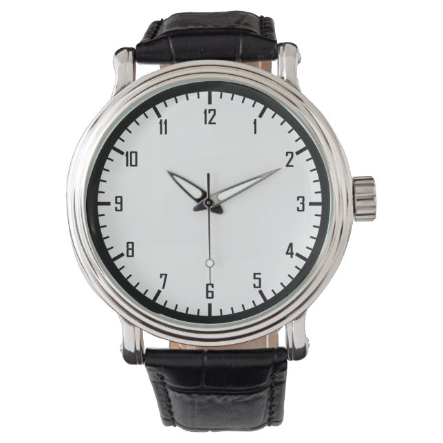 einfache Runde Armbanduhr (Vorderseite)
